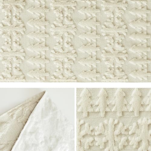Artscope Beige Snowflakes Christmas Table Runner 13x108 inches