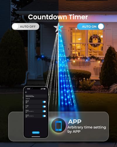 Brightown Smart Christmas Cone Tree LED Light 6ft 265 LEDs Multicolor with App & Music Sync