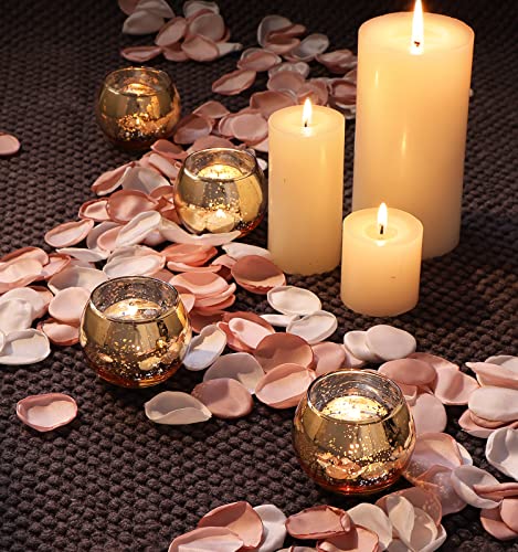 Volens 24 Pack Gold Votive Candle Holders for Table Centerpieces - Elegant Decor