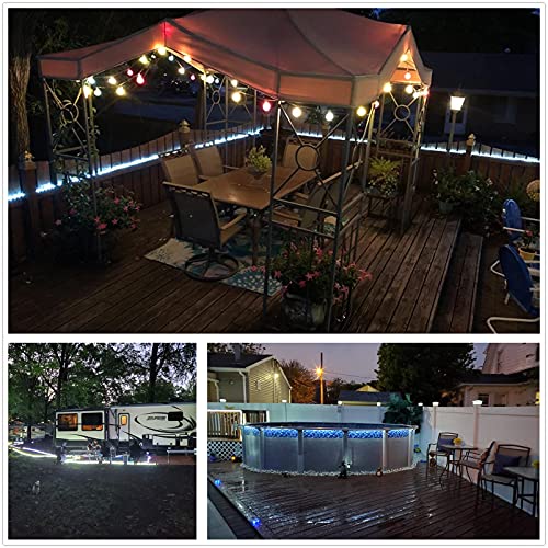 Tuanchuanrp 100Ft Waterproof LED Rope Lights Cold White for Outdoor Decorations
