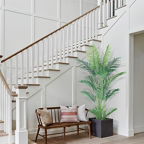 HAIHONG 4.5FT Artificial Areca Palm Tree 2-Pack - Real Touch Leaves, Adjustable Branches, Indoor Outdoor Decoration
