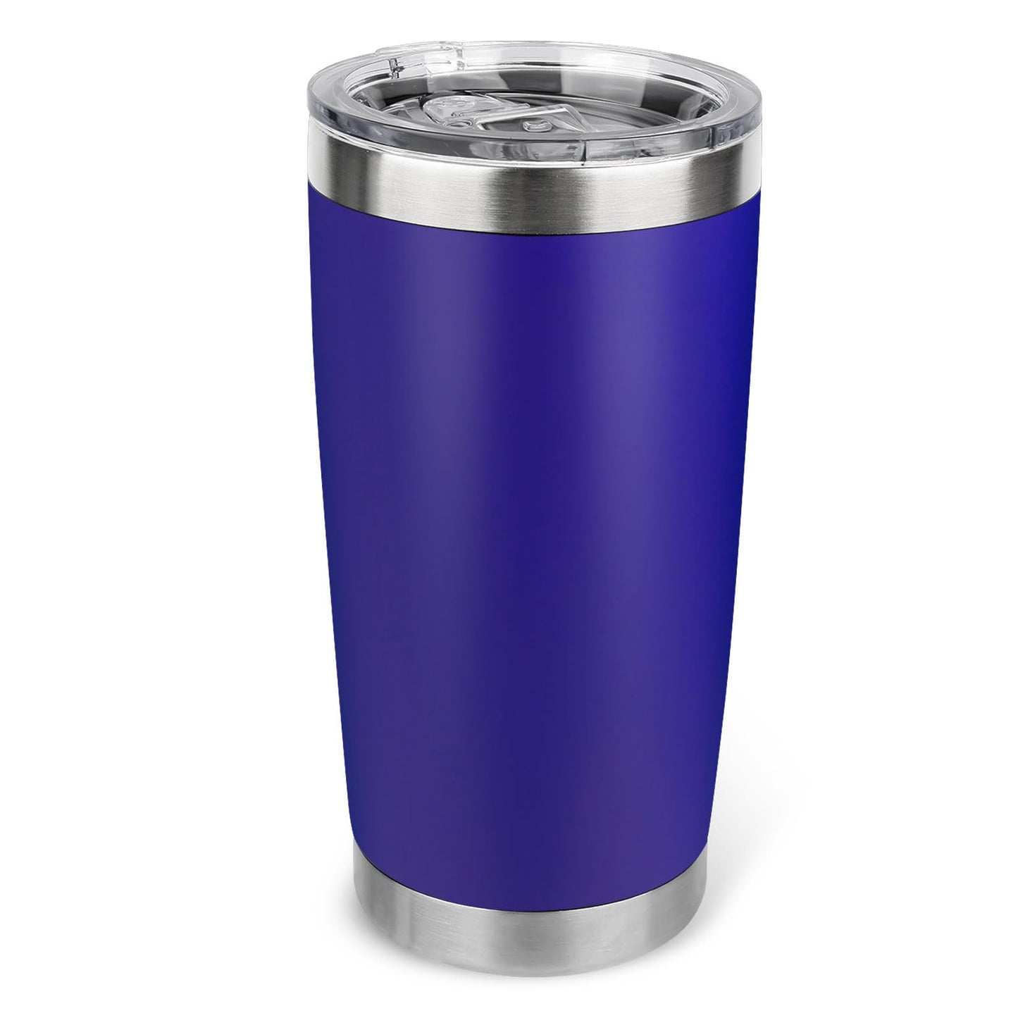Zynkify 20oz Stainless Steel Tumbler with Lid, Travel Mug - Double Wall Vacuum Powder Coated Cup - Dark Blue, 1 Pack