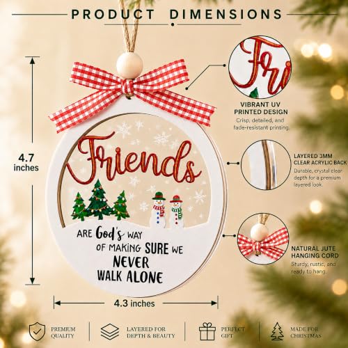 Friend Christmas Ornament Best Friend Faith Gift KINGDUHU Variation