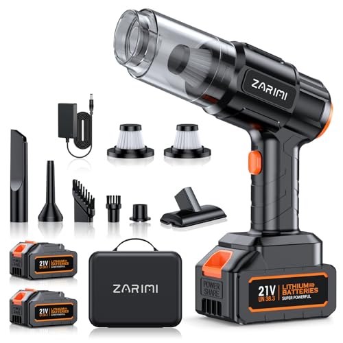 Portable Cordless Car Vacuum Cleaner with 50,000Pa Suction & Dual Batteries