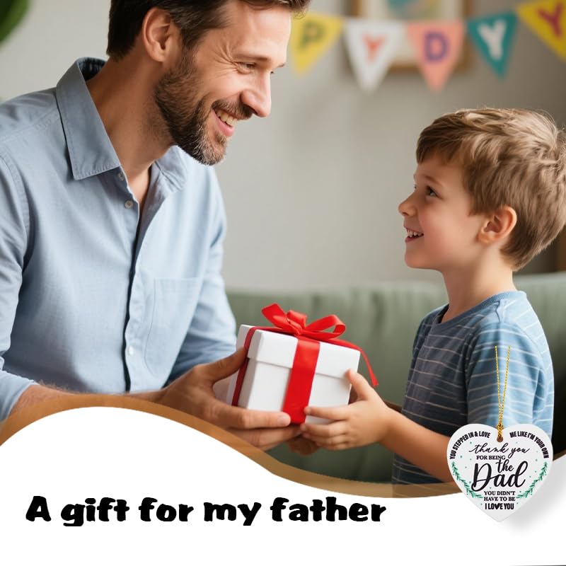 Dad Christmas Tree Ornament - Heartfelt Holiday Gift from Son & Daughter