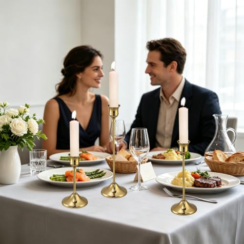 Gold Candlestick Holders, 27Pcs Taper Candle Holders