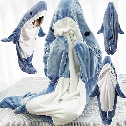 inkArts Shark Blanket Hoodie Onesie for Adults & Kids - Wearable Shark Sleeping Bag, L (57-61 Inch Height)