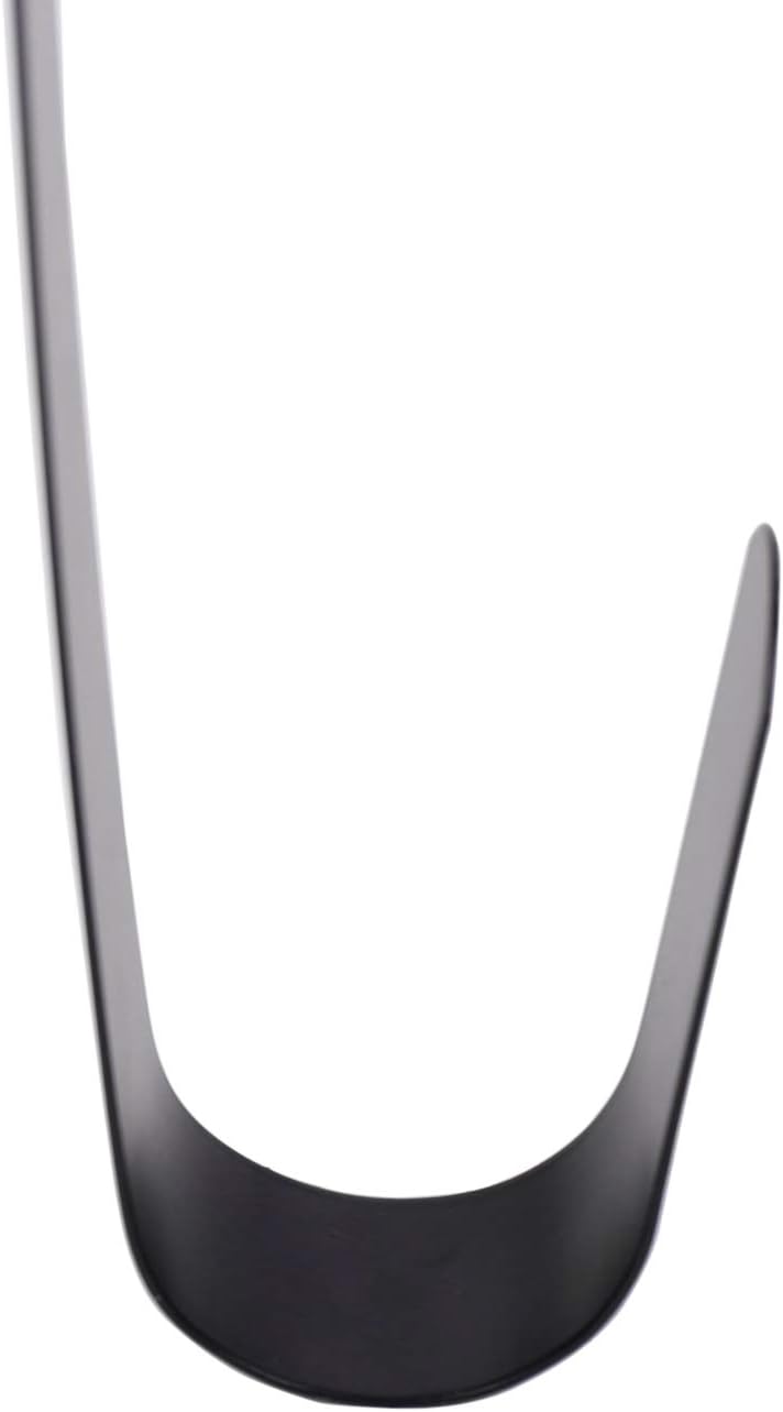 Sattiyrch 12" Wreath Hanger - Durable Steel Over The Door Hook for Front Door (Black, 2-Pack)