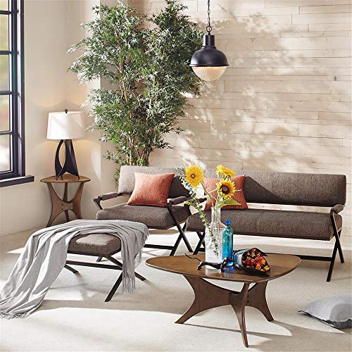INK+IVY Blaze Brown Triangle Wood Coffee Table - Mid-Century Modern Accent Furniture