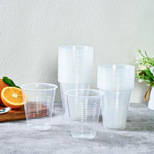 12 Oz Disposable Plastic Cups - Bulk 1000 Pack, Crack-Resistant & Anti-Slip