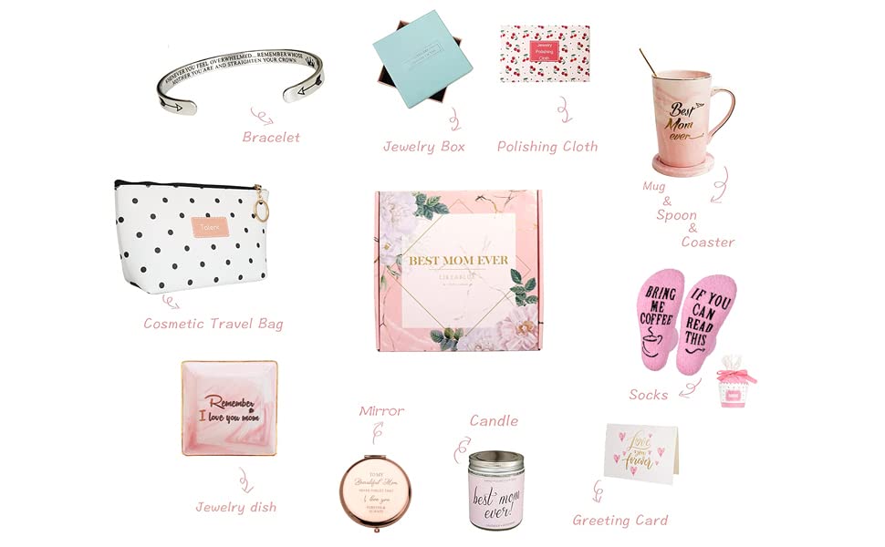 Gifts for Mom, Gift Basket for Mom, Mothers Day Gifts for Mom from Daughter Son Husband, Mom Birthday Gifts, Mom Valentines Day Gifts, Christmas Gifts for Mom, Best Mom Gifts