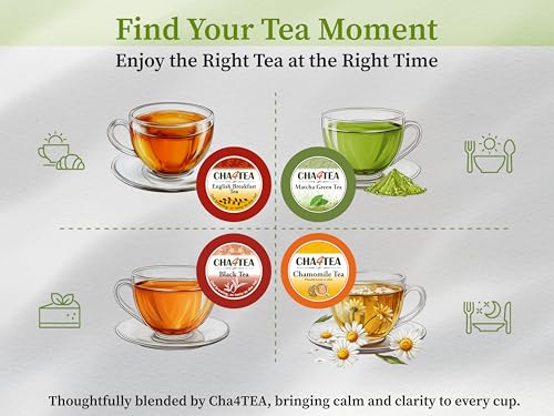 100-Count Tea Pod Variety Pack Compatible with Keurig K-Cup Brewers - 10 Flavors - Seasonal, Black, Green & More (Variation of THIS listing)