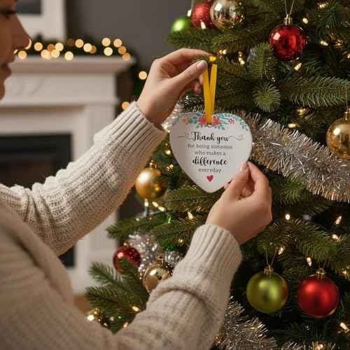 Thank You Gifts for Women, Teacher Appreciation Gifts, Thank You Ornaments for Christmas Tree, Difference Maker Ornament, Daycare Goodbye Gift, Appreciation Gift for Friends Nurse Coworker
