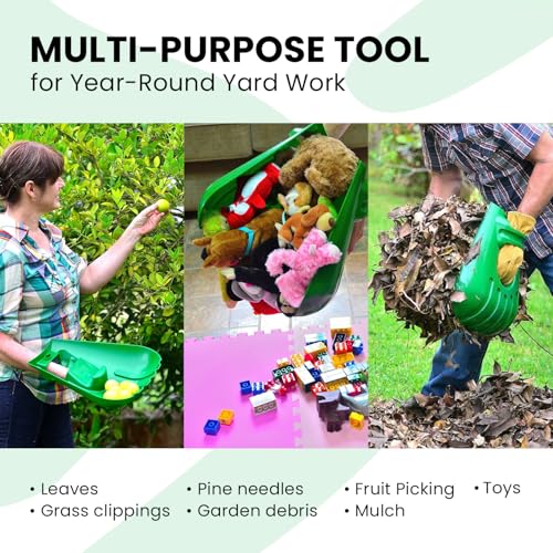GARDEASE Leaf Scoops - Large Handheld Yard Rakes for Wet & Dry Debris