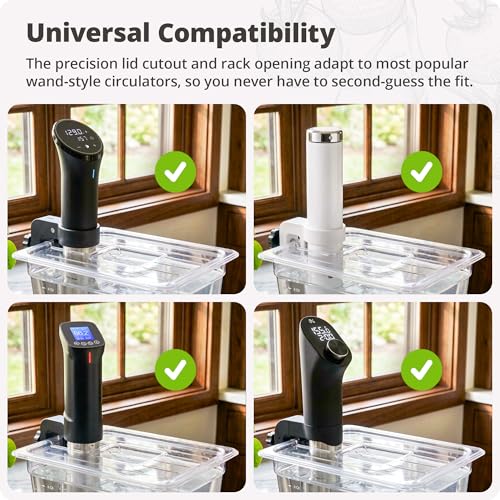 Clear Container with Black Insulated Sleeve for 12 Qt Sous Vide Machine