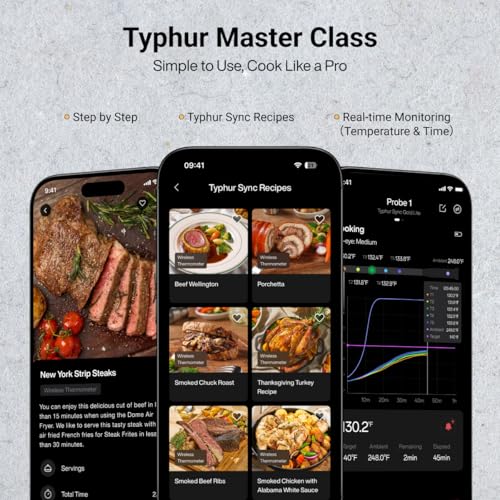 Wireless Meat Thermometer with 6 Sensors and 1 Probe - Standalone LCD Display