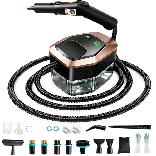 QIJIAA Handheld Steam Cleaner for Home & Car, 3-Level Adjustable, 1.8L Tank