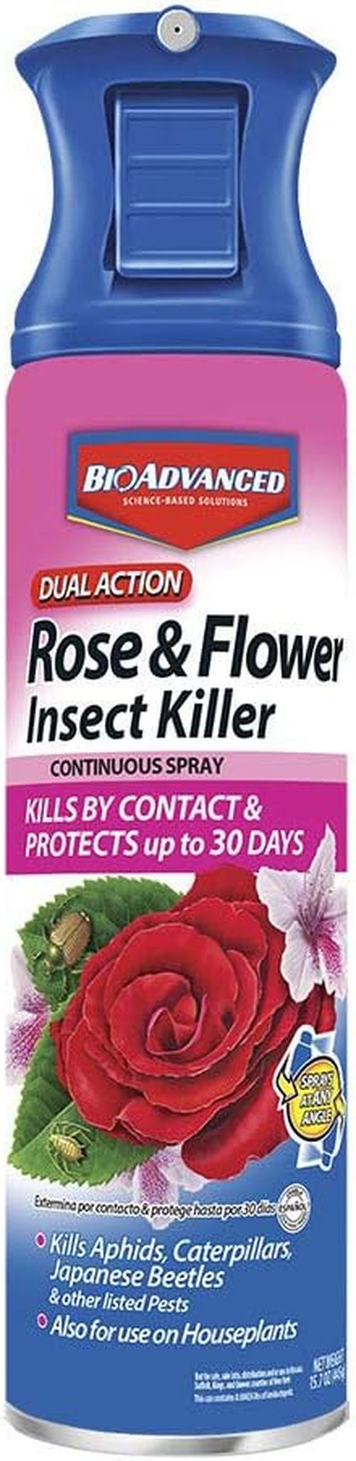 BioAdvanced Dual Action Insect Killer - Continuous Spray for Roses & Flowers | 15.7 oz