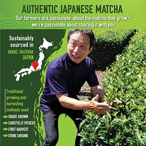 Ceremonial Grade Matcha Powder 100g - Organic Japanese Green Tea for Lattes & Smoothies