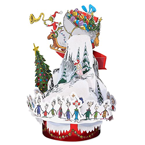 Grinch Pop-Up Christmas Card Display Scene - 3D Dr. Seuss How the Grinch Stole Christmas