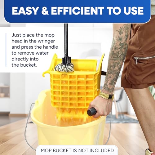 Plastic Prince Mop Wringer Replacement - Yellow Side Press for 26 & 35 Quart Buckets - Variation 1