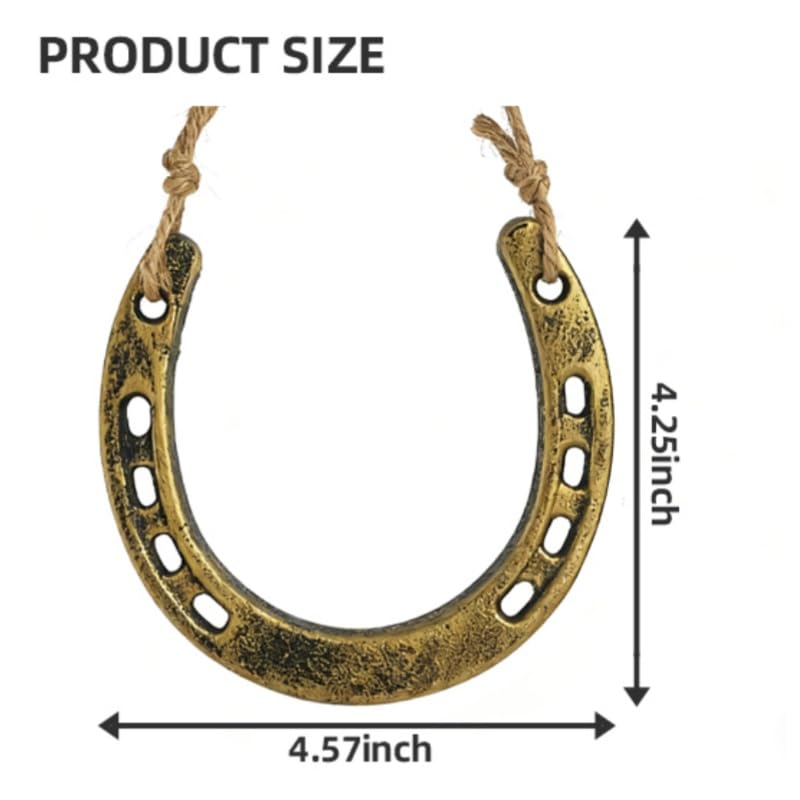 Cast Iron Horseshoe Wall Decor Lucky Horse Shoe Ornament Rustic Home Accent