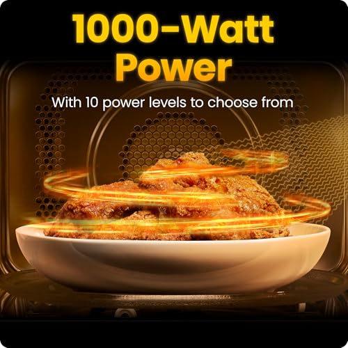 Chefman 1.1 Cu. Ft. 1000W Countertop Microwave Oven Black - Compact & Powerful