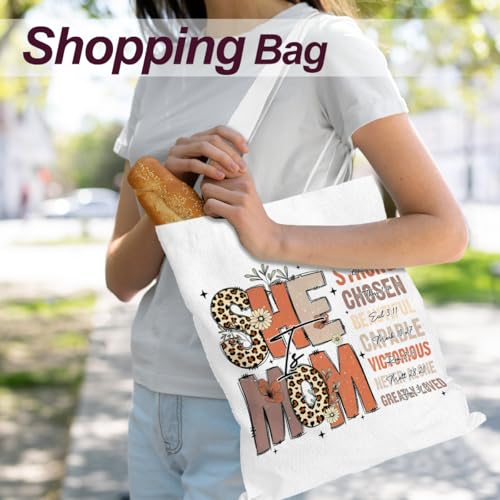 Mama Mom Tote Bag Birthday Gifts Canvas Bag, Reusable Shoulder Bags