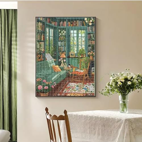 AIBOERL DP04013 Diamond Art Kits for Adults - Cozy Study Wall Decor