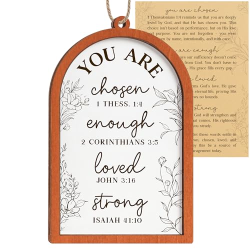 Christian Christmas Ornaments 2025, 2 Layer Wooden Bible Verse Ornaments, Religious Ornament for Christmas Tree, Inspirational Gift, Religious Gifts, Christian Gifts for Women, Friends