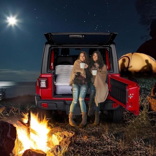 Full Size SUV Air Mattress with Wireless Pump - 10 Inch Camping Bed for Jeep Wrangler JK JKU JL JLU Ford Bronco Subaru Forester