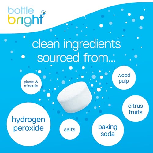 BOTTLE BRIGHT Water Bottle Cleaning Tablets 78 Count - Removes Stains & Odors