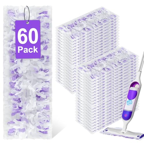 60 Pack Disposable Power Mop Refill Pads for Swiffer PowerMop