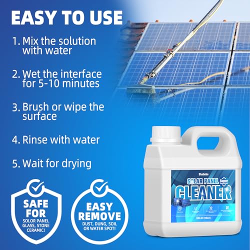 Solar Panel Cleaner 32oz (Makes 150 Gallons) - 20X Strength Super