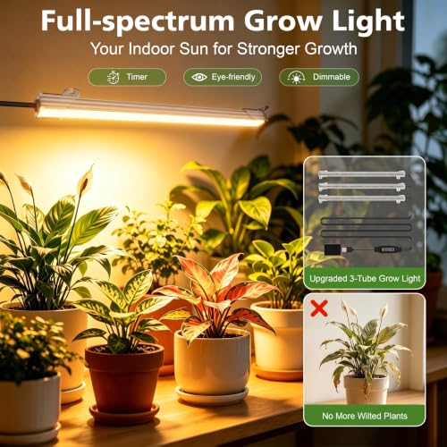 BACEKOLL S-Shape 8-Tier Indoor Plant Stand with Grow Lights, Tall Corner Shelf