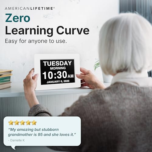 American Lifetime New 2026 Dementia Clock Large Digital for Seniors,