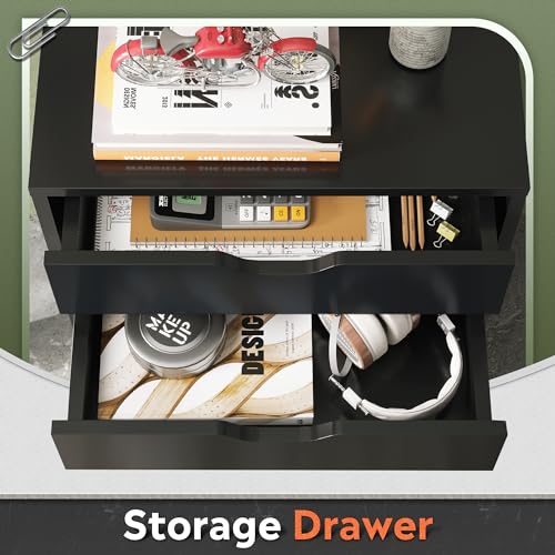DEVAISE Black 5-Drawer File Cabinet Under Desk Storage 15.7"D x 18.7"W x 25.5"H