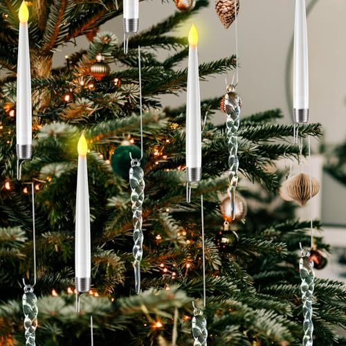 LemonRoad 36-Pcs Icicle Flameless Christmas Candles with Remote (Icicle) Battery-Operated