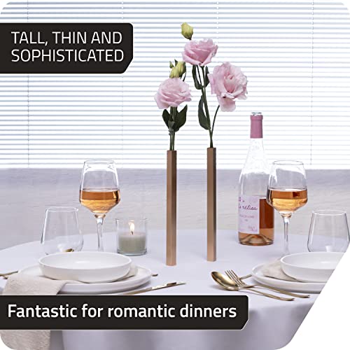 Magnetic Bud Vase Set - Modern Aluminum Table Centerpieces for Home & Events
