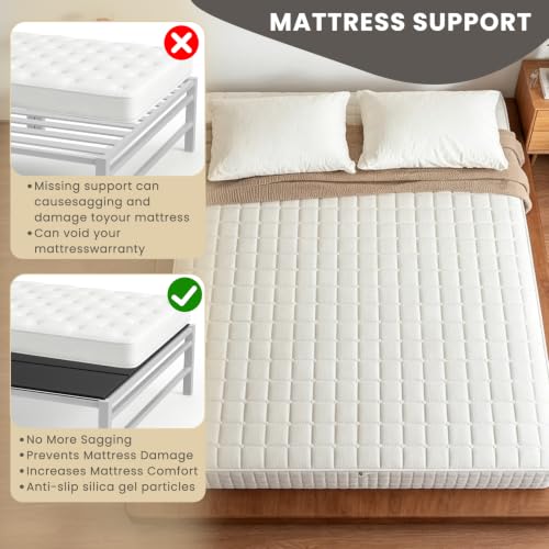 76x80 Inch King Size Folding Bunkie Board - Black Mattress Support