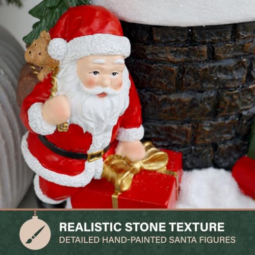 Fraser Hill Farm Chimney Santa Christmas Tree Base - 15 in. Resin Stand