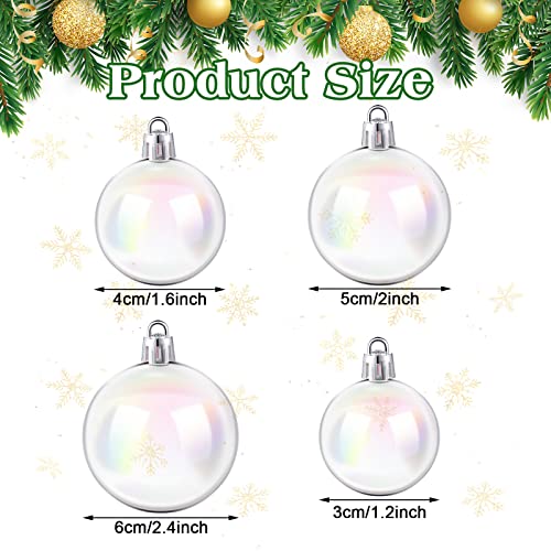 16 Pcs Halloween Clear Cauldron Bubbles, Iridescent Ornament Balls