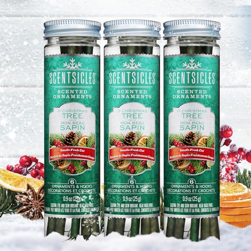 Scentsicles O Christmas Tree Scented Ornament 3 Pack - Fir, Balsam & Citrus Fragrance