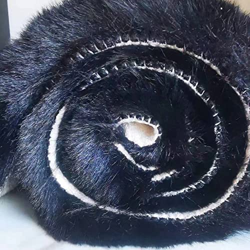 Ghouse Black 2x4 Faux Sheepskin Fur Rug - Fluffy Bedside & Living Room Carpet