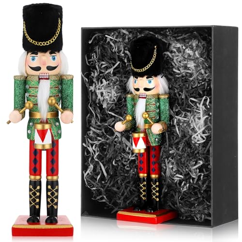 Gejoy 12-Inch Christmas Nutcracker Soldier Drummer Decoration