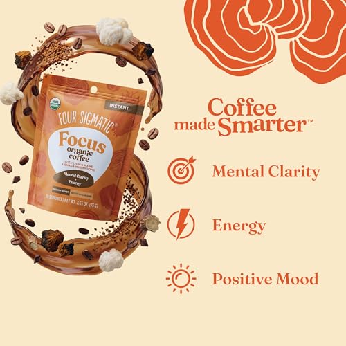 Four Sigmatic Organic Mushroom Coffee | Instant Mix with Lion's Mane,