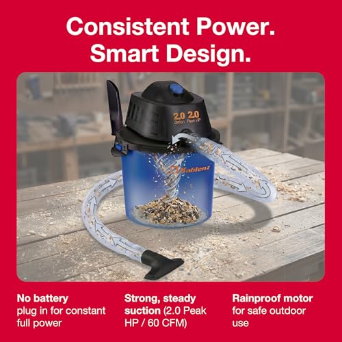2 Gallon 2.0 HP Wet Dry Vacuum Cleaner for Home Garage Workshop Car Cleaning