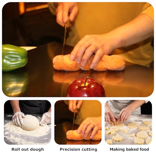 Large Stainless Steel Cutting Board for Kitchen - 27.6 x 19.7 Inches, Non-Toxic, Heavy-Duty, Multi-Use Food Prep Surface