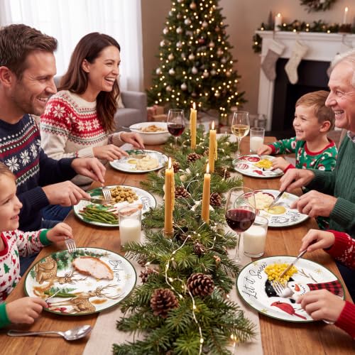 Moinchore 100 Pcs Christmas Paper Plates 9 Inch - Classic Variety Pack