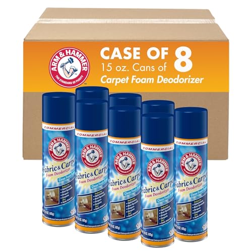 Professional Foam Deodorizer Spray - Fast-Acting Carpet & Upholstery Freshener, 15 fl oz — Pack of 8